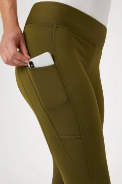 Horze Active Damen Winter Kniebesatzreitleggings mit Handytasche*Damen Thermoreithosen Und -Reitleggins Für Damen