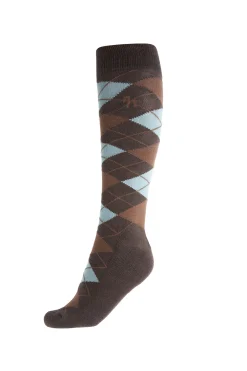 Horze Alana karierte Winterreitstrümpfe* Kniestrümpfe & Reitsocken