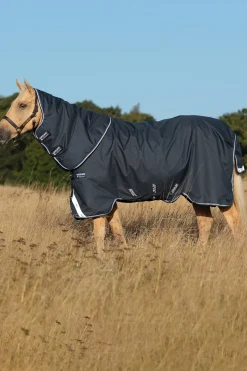 Horseware Amigo Bravo 12 Plus Weidedecke mit abnehmbarem Halsteil, 0g* Leichte Weidedecken