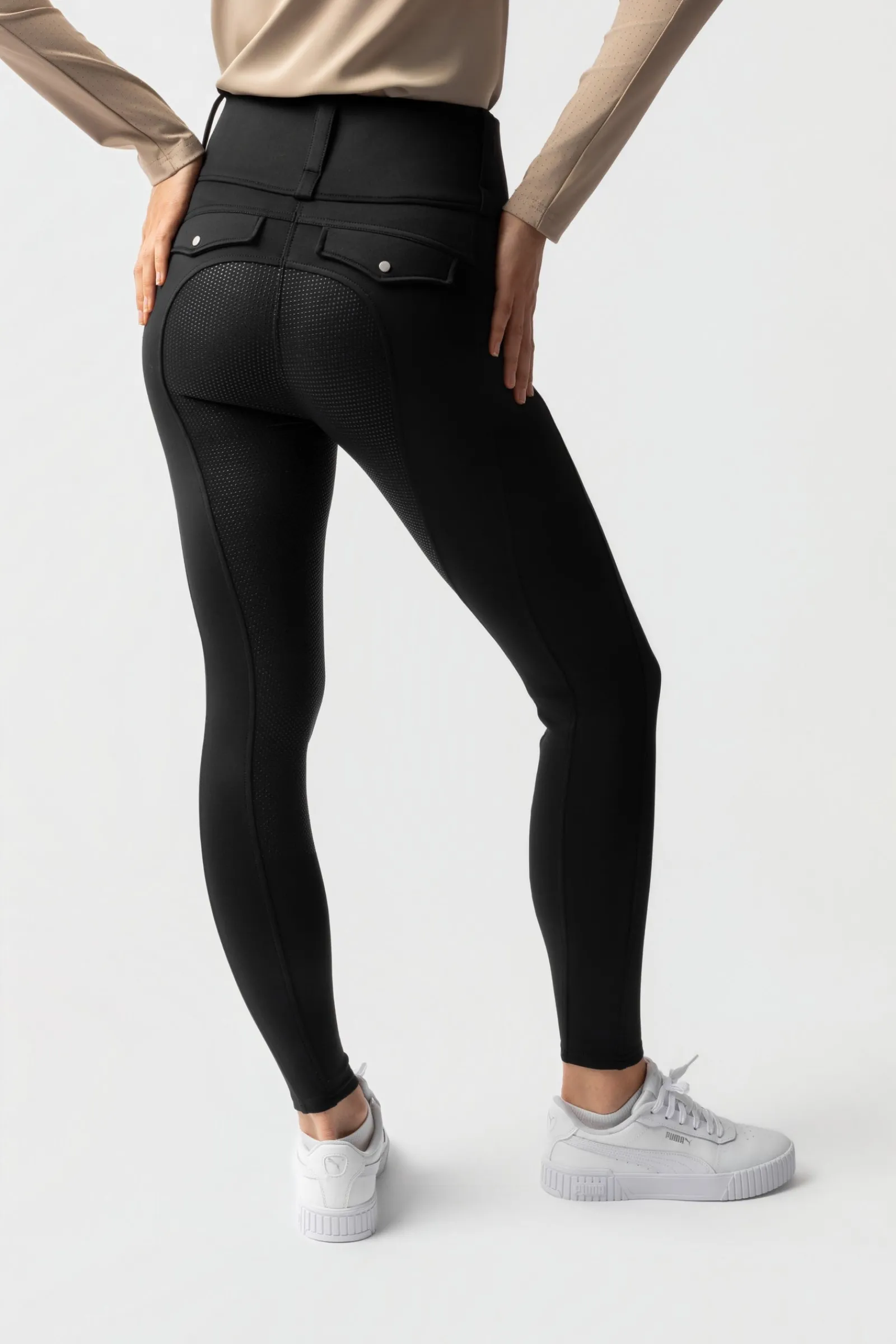 Horze Anya Damen Hybrid Thermo-Reithose mit Fullgrip*Damen Reitleggings Für Damen