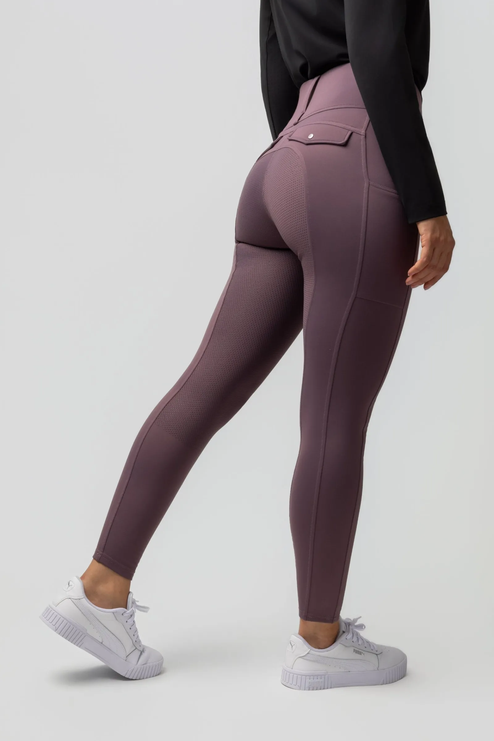 Horze Anya Damen Hybrid Thermo-Reithose mit Fullgrip*Damen Reitleggings Für Damen