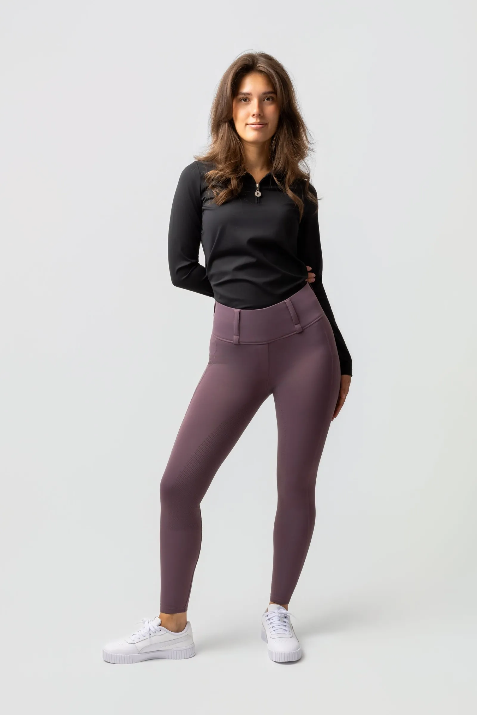 Horze Anya Damen Hybrid Thermo-Reithose mit Fullgrip*Damen Reitleggings Für Damen