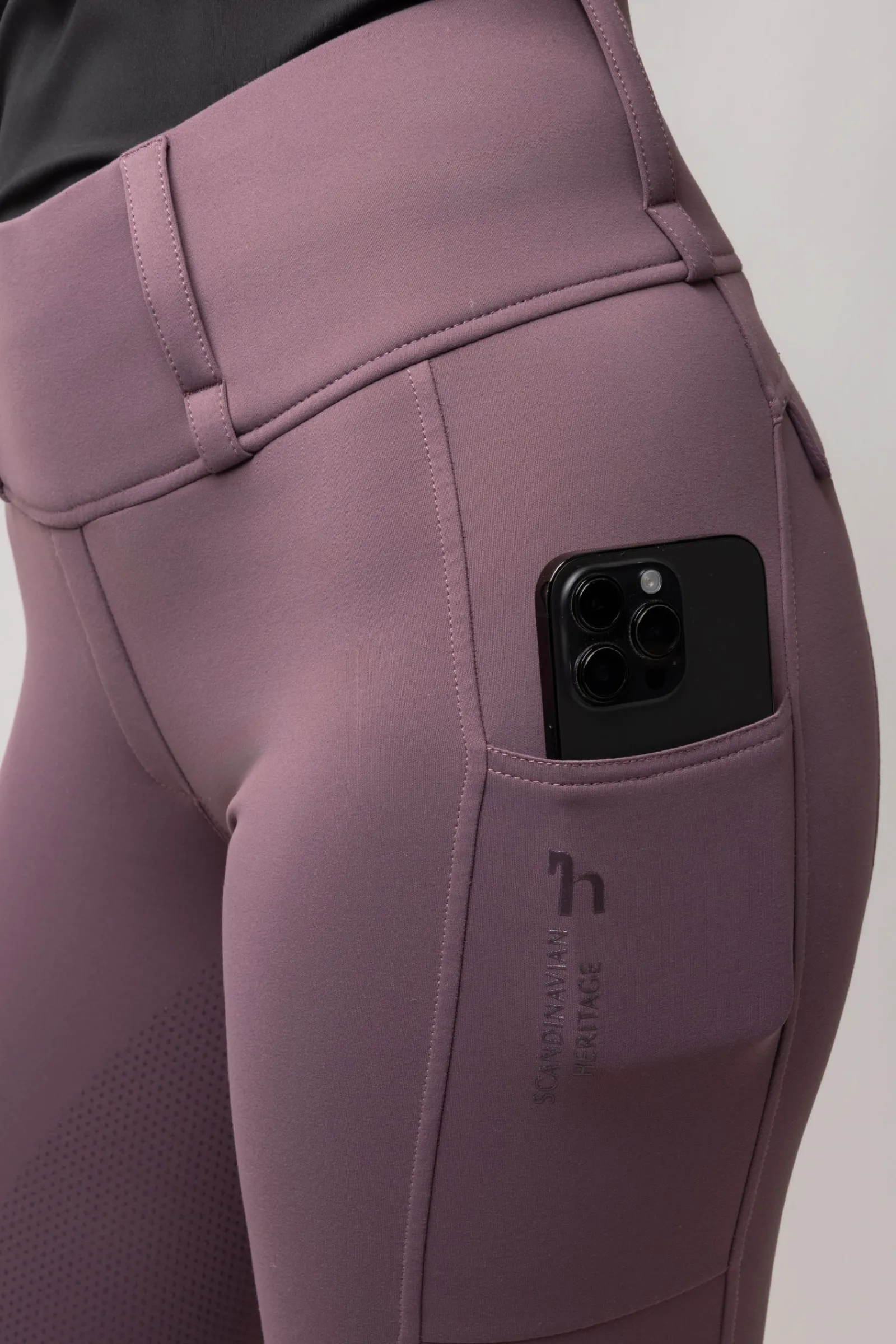 Horze Anya Damen Hybrid Thermo-Reithose mit Fullgrip*Damen Reitleggings Für Damen
