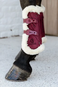 Kentucky Horsewear Bamboo Elastik Gamaschen mit veganem Lammfell* Gamaschen