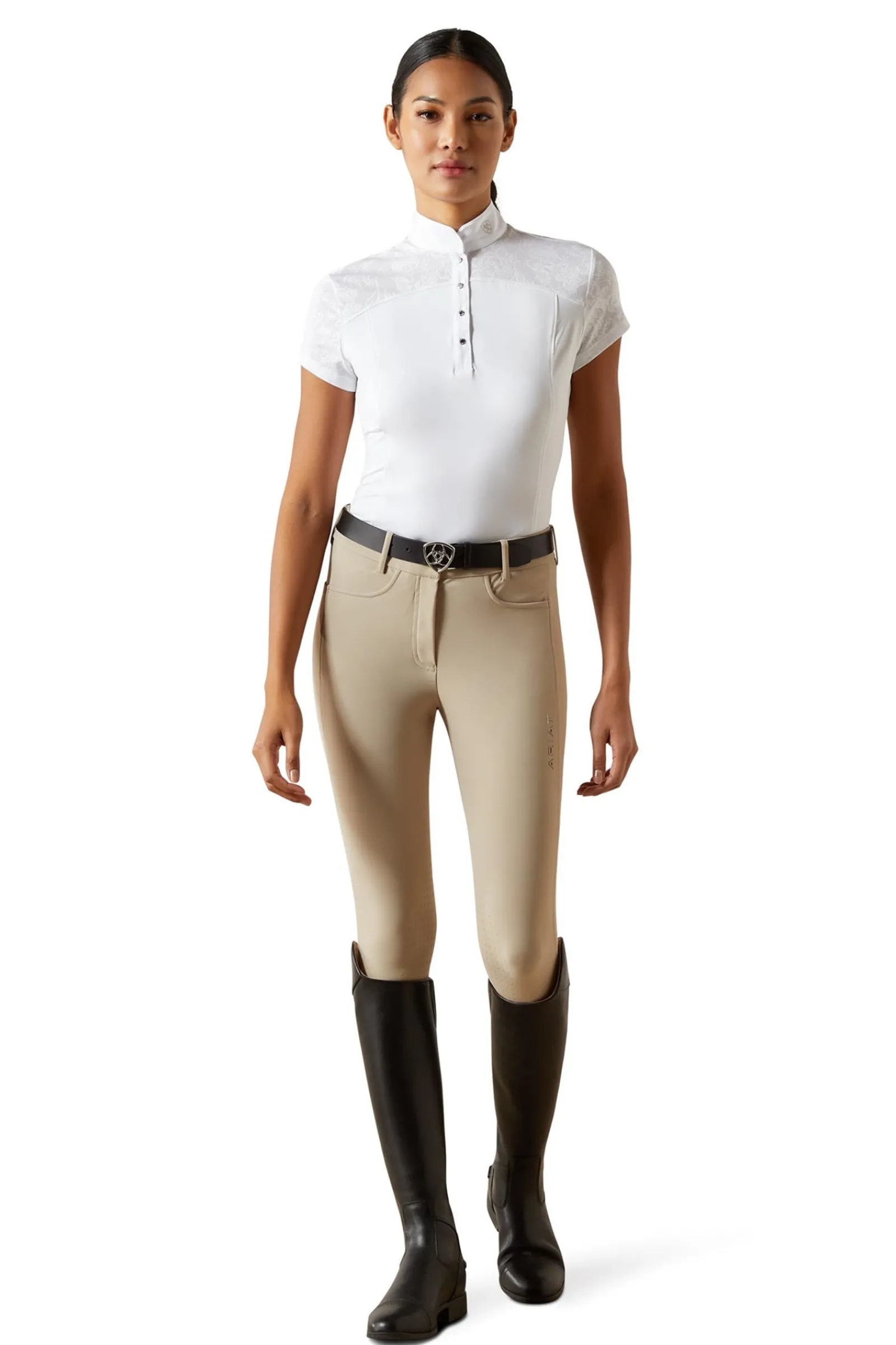 Ariat Bellatrix Damen-Turniershirt mit kurzen Ärmeln*Damen Shirts & Polos Für Damen