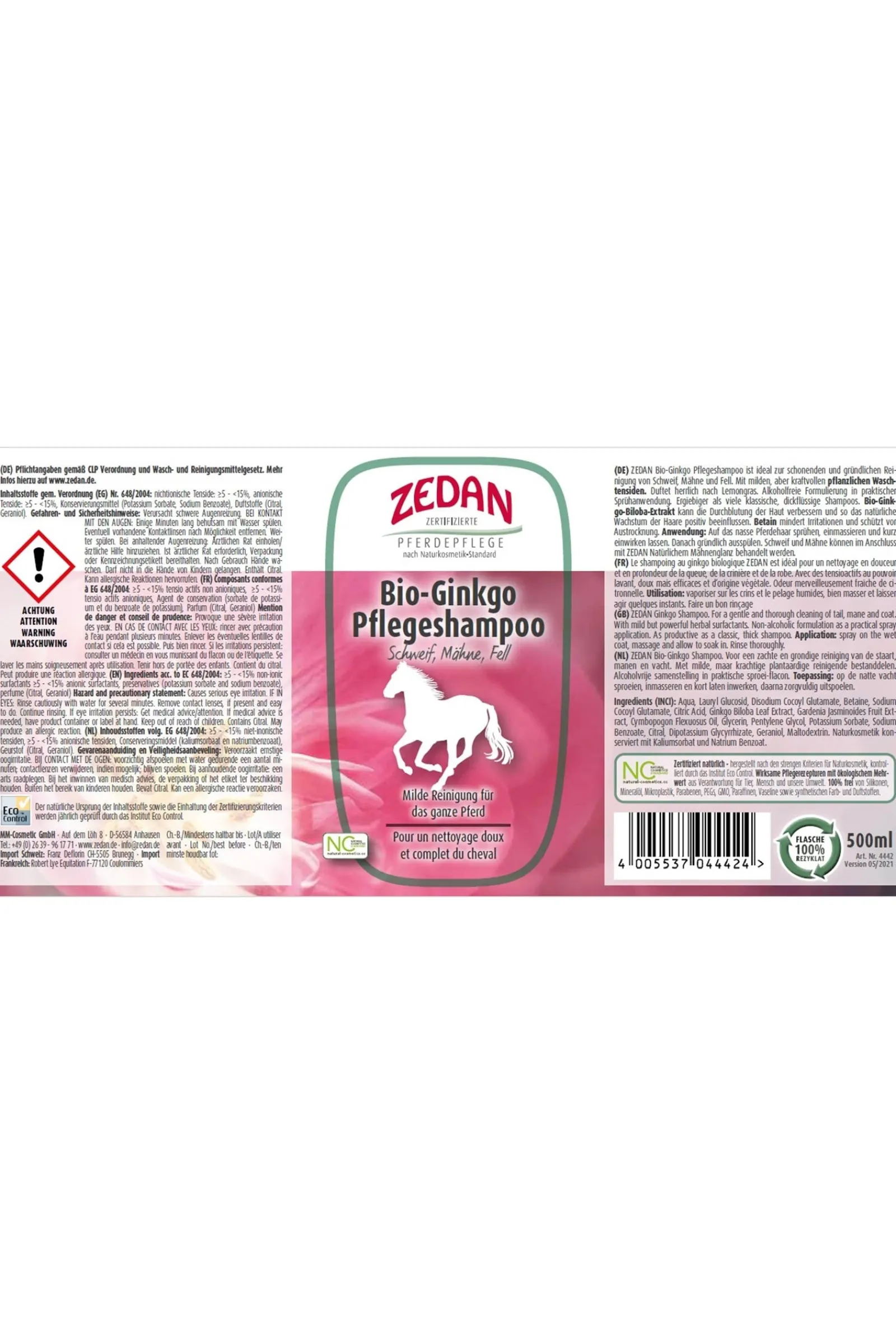 Zedan Bio-Ginkgo Pflegeshampoo, 500ml* Stallapotheke|Sonstige Therapie- & Massageartikel