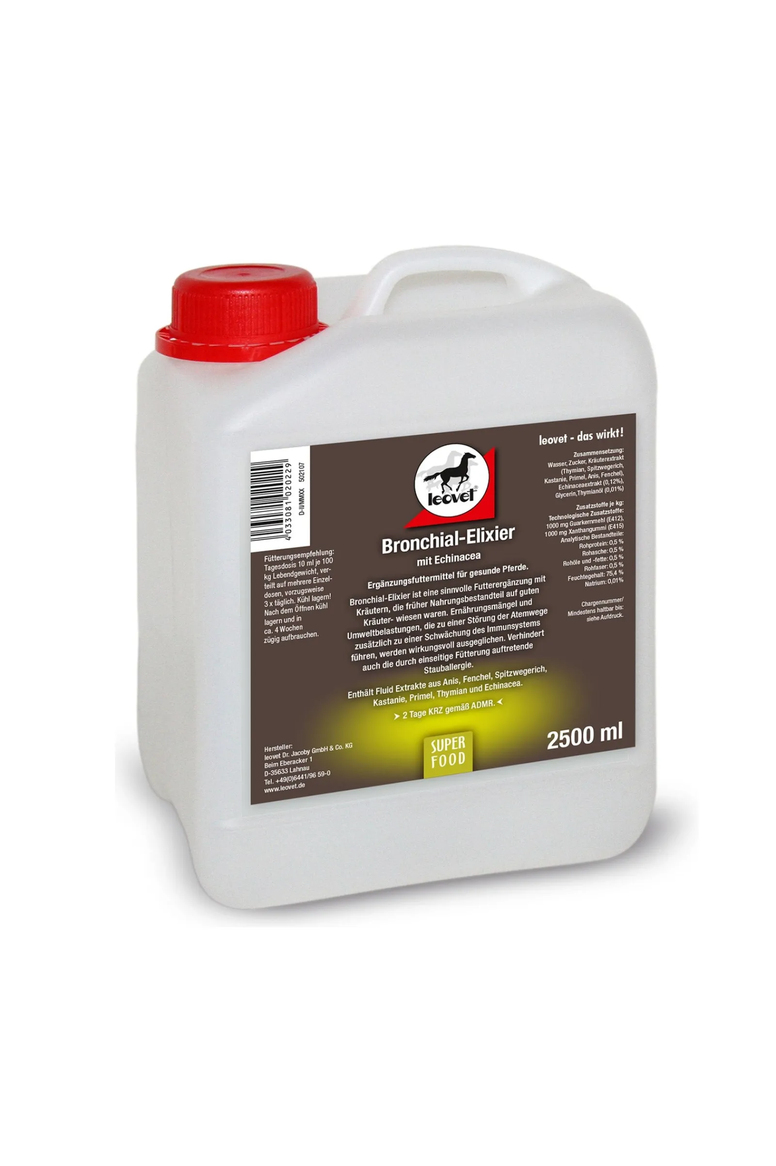 Leovet Bronchial-Elixier 2500ml* Ergänzungsfuttermittel Für Pferde