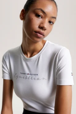 Tommy Hilfiger Equestrian Brooklyn Kurzarm-T-Shirt mit Motiv*Damen Shirts & Polos Für Damen
