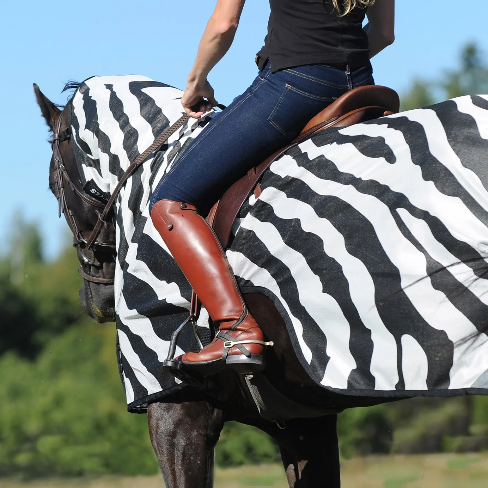 Bucas Buzz-Off Zebra Fliegenausreitdecke* Fliegendecken