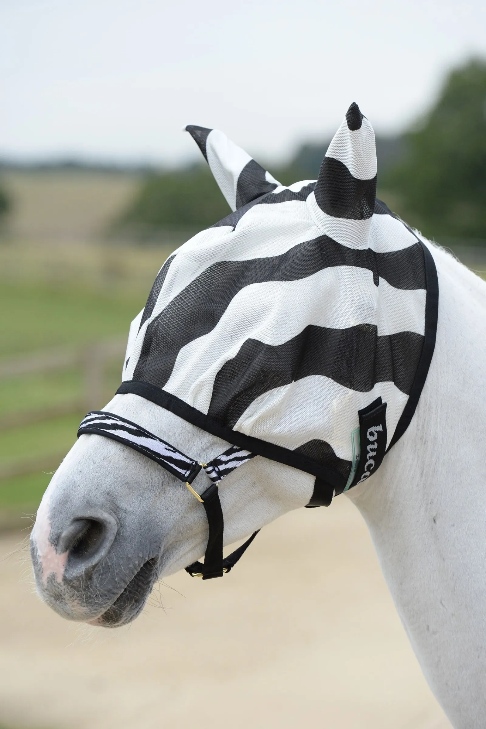Bucas Buzz-Off Zebra Fliegenmaske* Fliegenmasken & Fliegenfransen