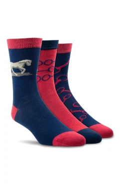 Ariat Charm Crew Damen Socken (3er Set)* Kniestrümpfe & Reitsocken