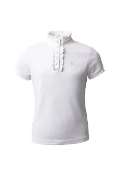 Horze Christel Kinder Turniershirt mit Kurzarm und Rüschen*Kinder Shirts & Polos Für Kinder