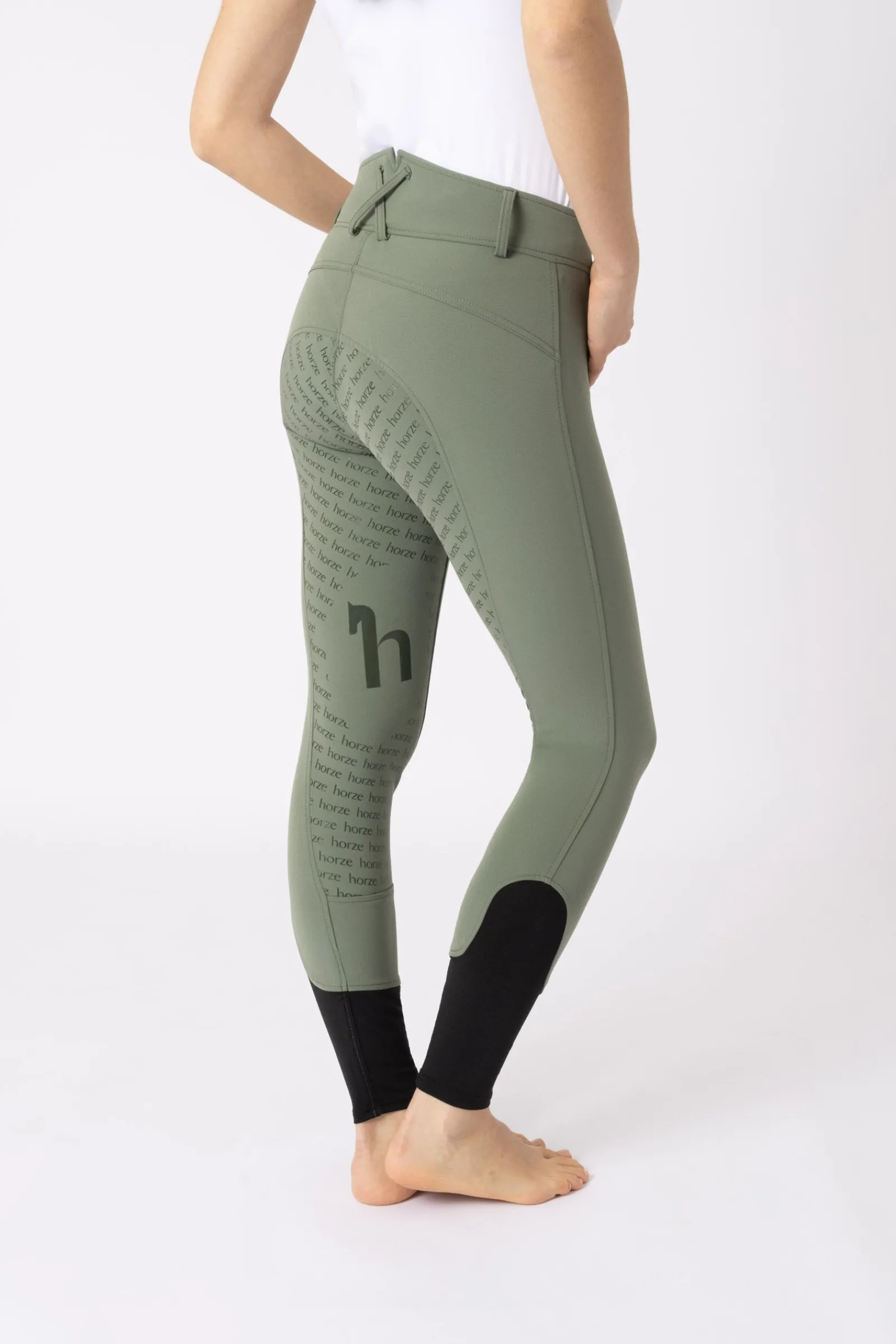 Horze Damen Reithose mit Silikonvollbesatz und hohem Bund*Damen Reithose Für Damen Mit Vollbesatz