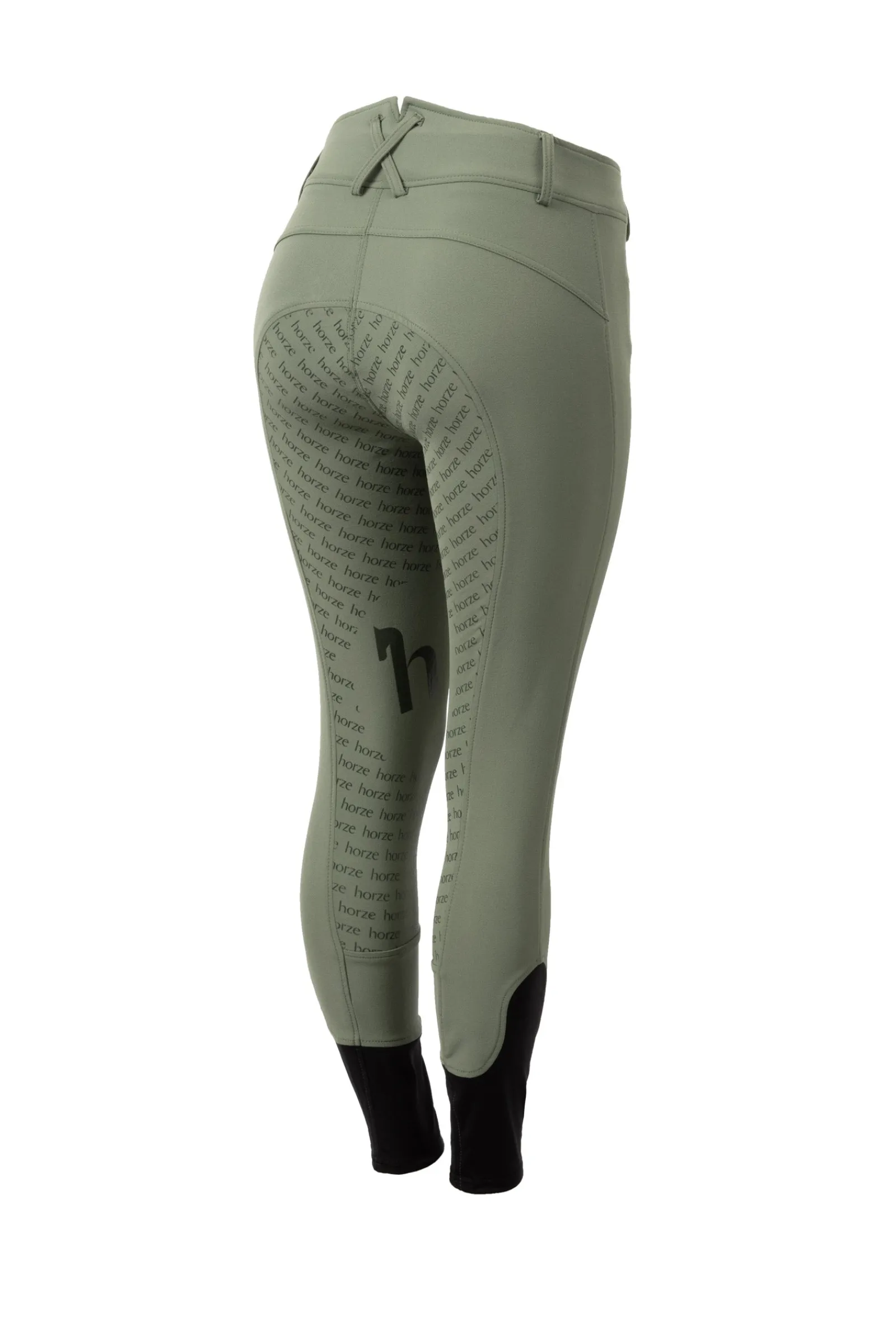 Horze Damen Reithose mit Silikonvollbesatz und hohem Bund*Damen Reithose Für Damen Mit Vollbesatz
