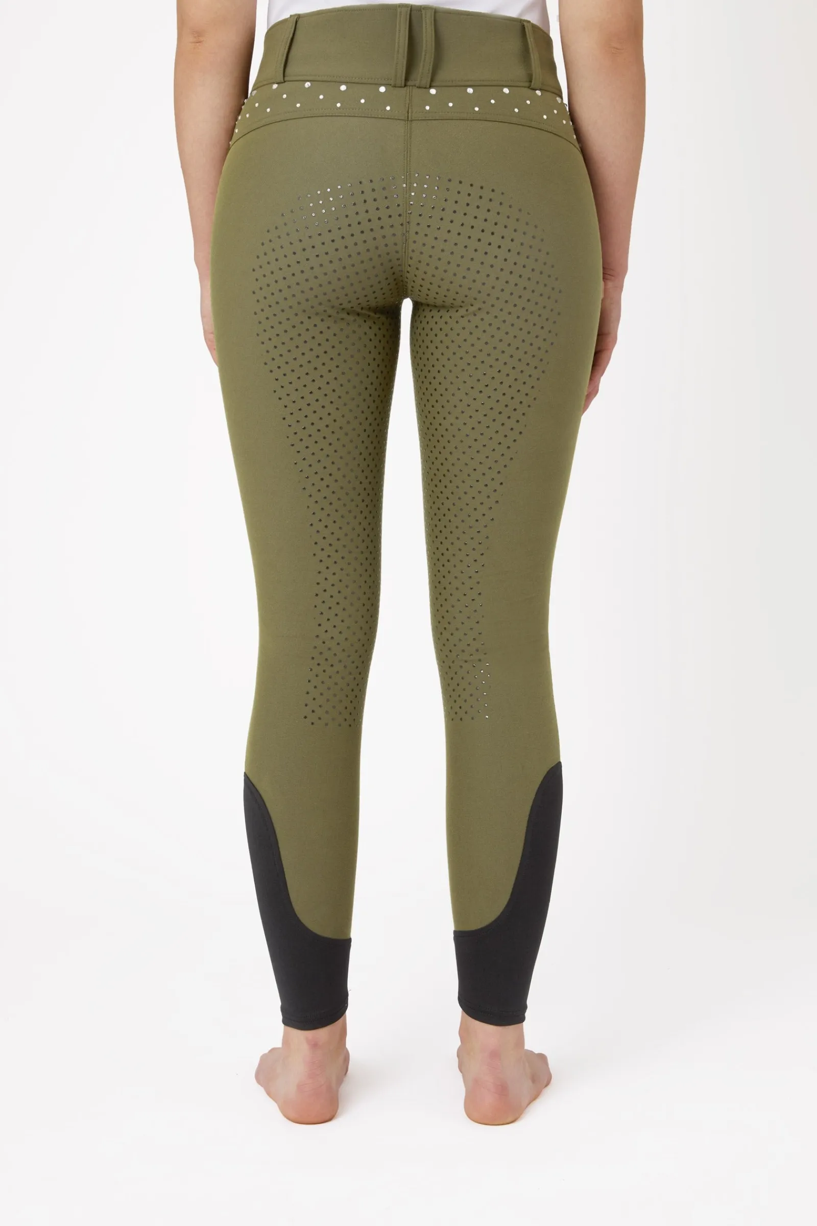 Horze Damen Vollbesatzreithose mit hohem Bund und Kristallen*Damen Reithose Für Damen Mit Vollbesatz