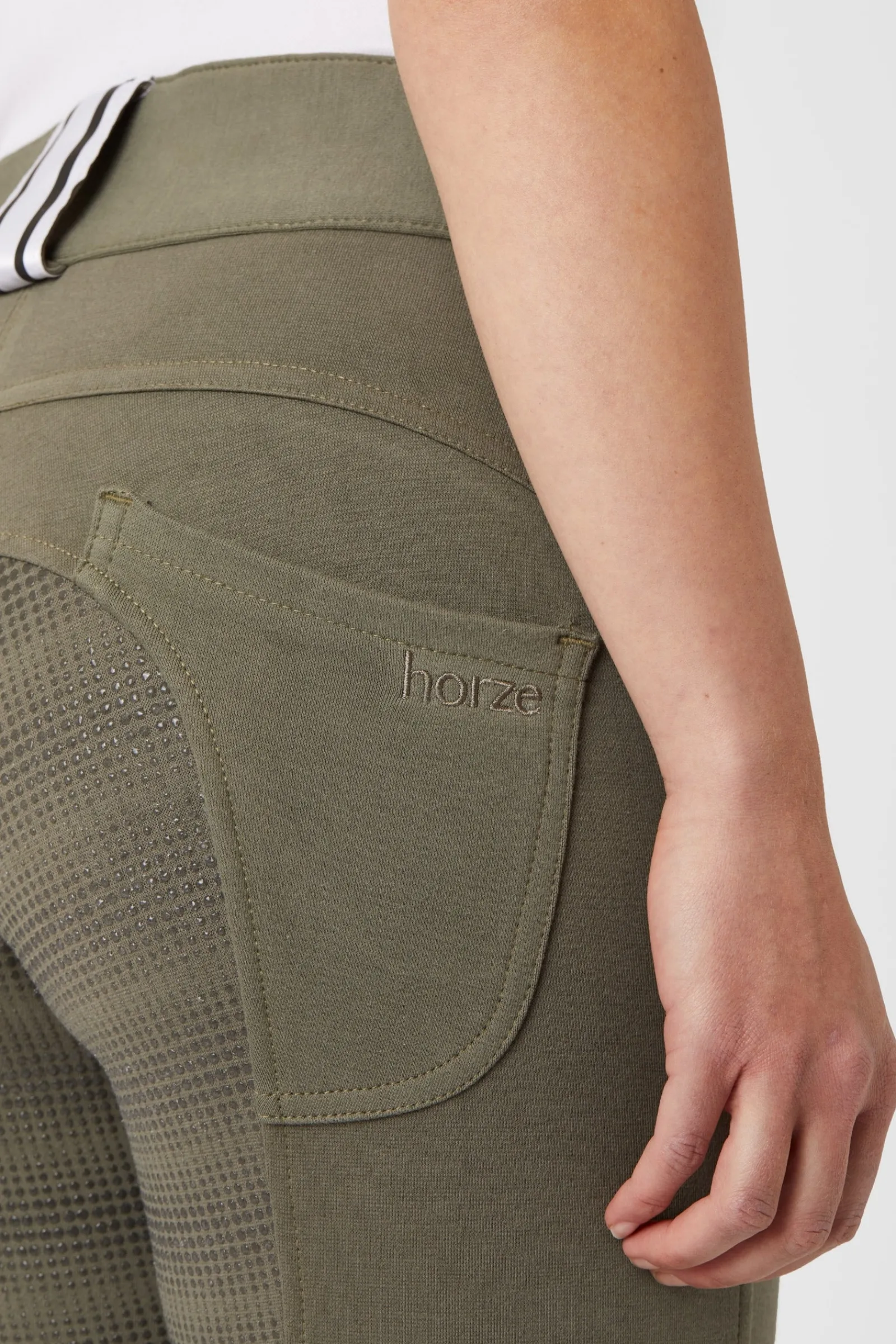 Horze Damen Vollbesatzreithose mit Gürtelschlaufendetail*Damen Reithose Für Damen Mit Vollbesatz