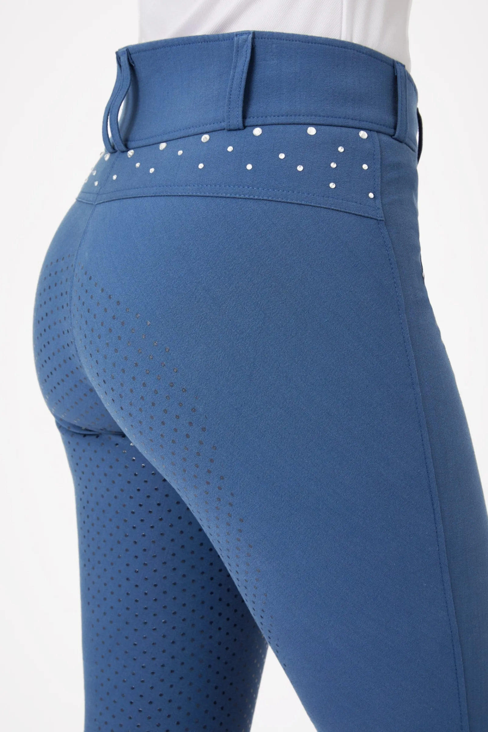 Horze Damen Vollbesatzreithose mit hohem Bund und Kristallen*Damen Reithose Für Damen Mit Vollbesatz