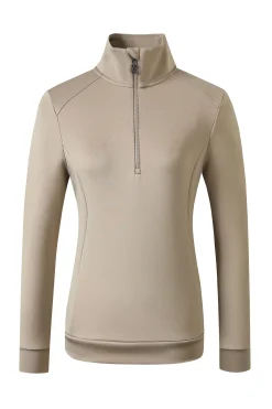 Covalliero Damen-Sweatshirt mit halbem Reißverschluss SS25*Damen Damenpullover & Hoodies