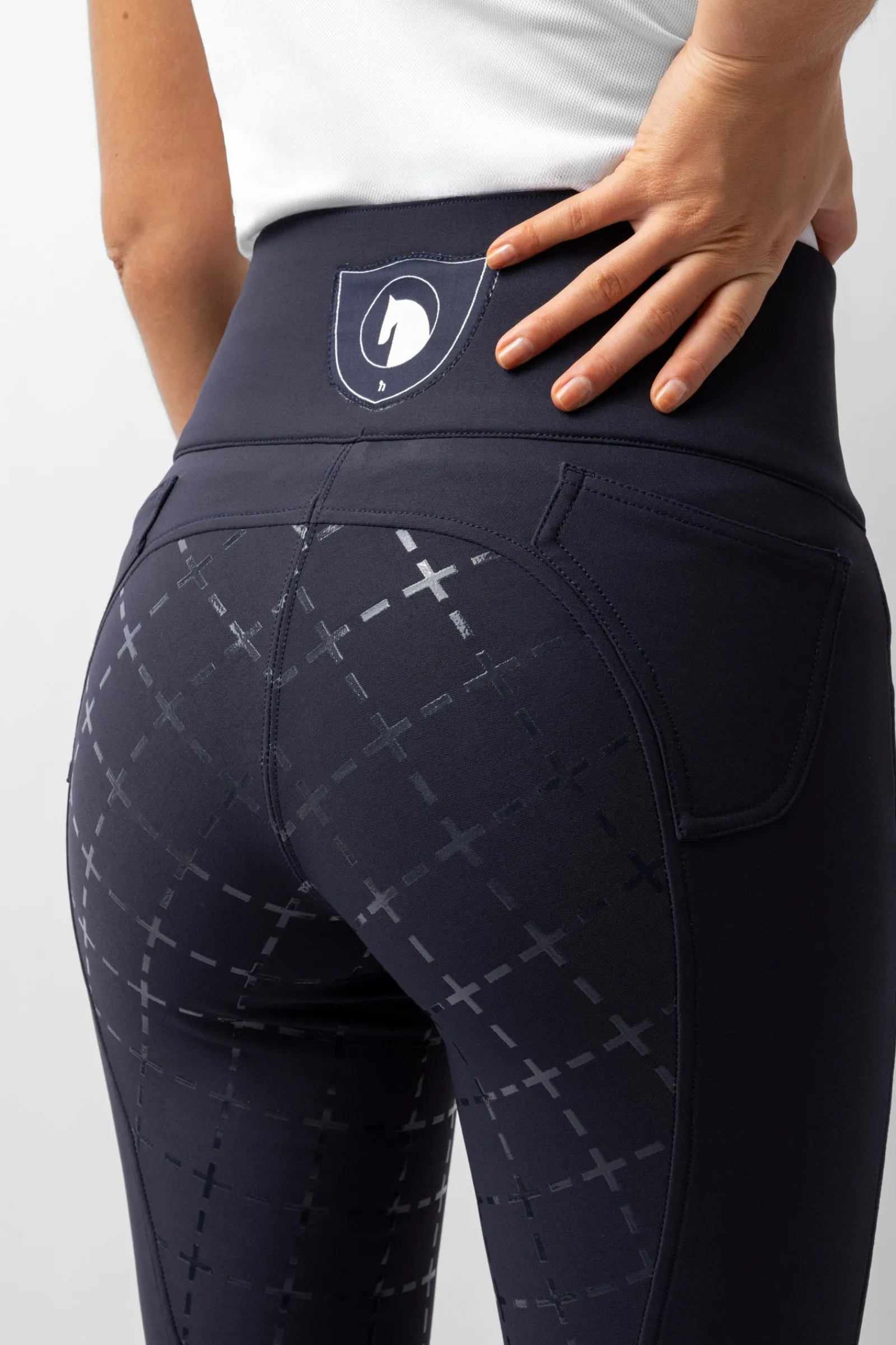Horze Desiree Damenreithose mit hohem Bund und Silikongrip-Vollbesatz, UPF 50+*Damen Reithose Für Damen Mit Vollbesatz