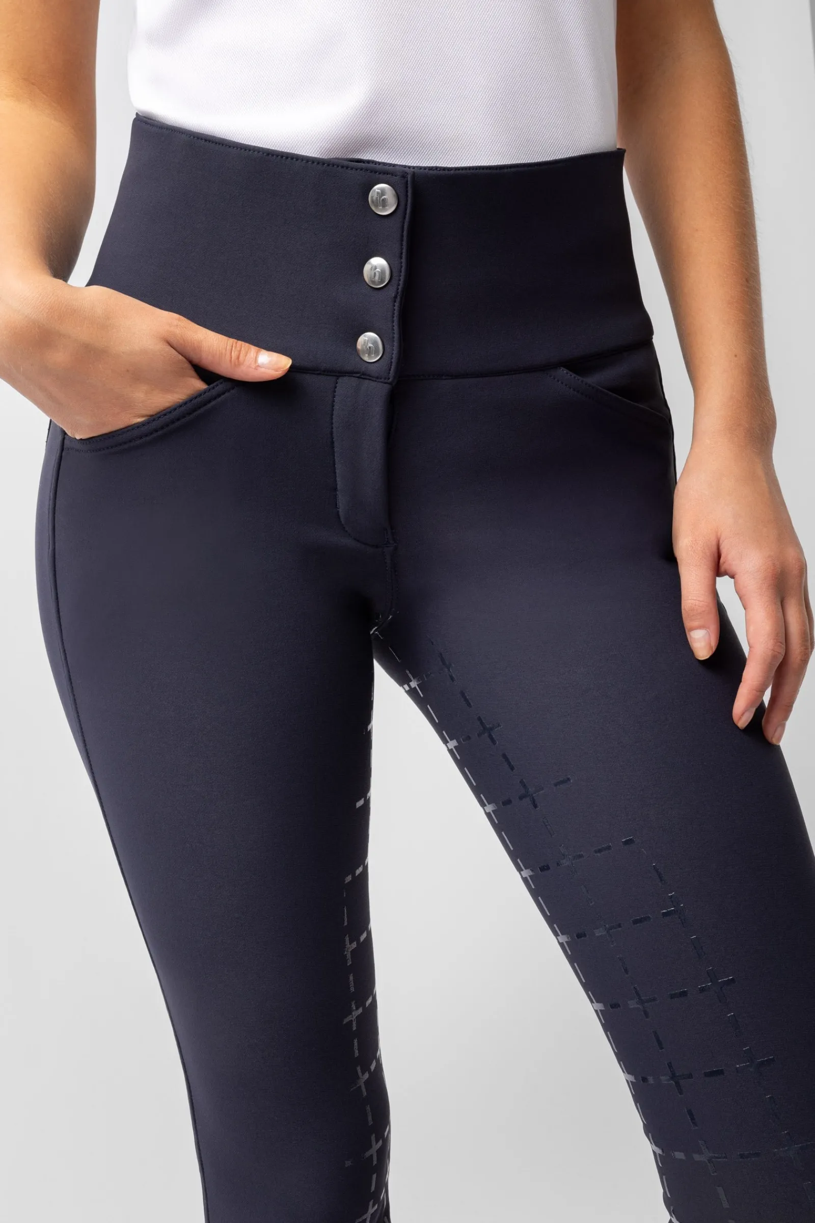 Horze Desiree Damenreithose mit hohem Bund und Silikongrip-Vollbesatz, UPF 50+*Damen Reithose Für Damen Mit Vollbesatz