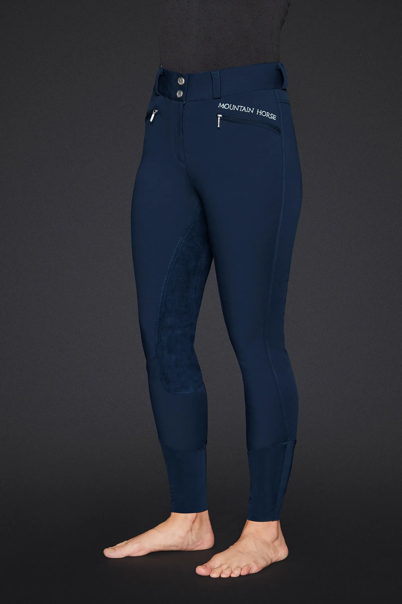 Mountain Horse Diana Damen Vollbesatzreithose mit Kunstleder*Damen Reithose Für Damen Mit Vollbesatz