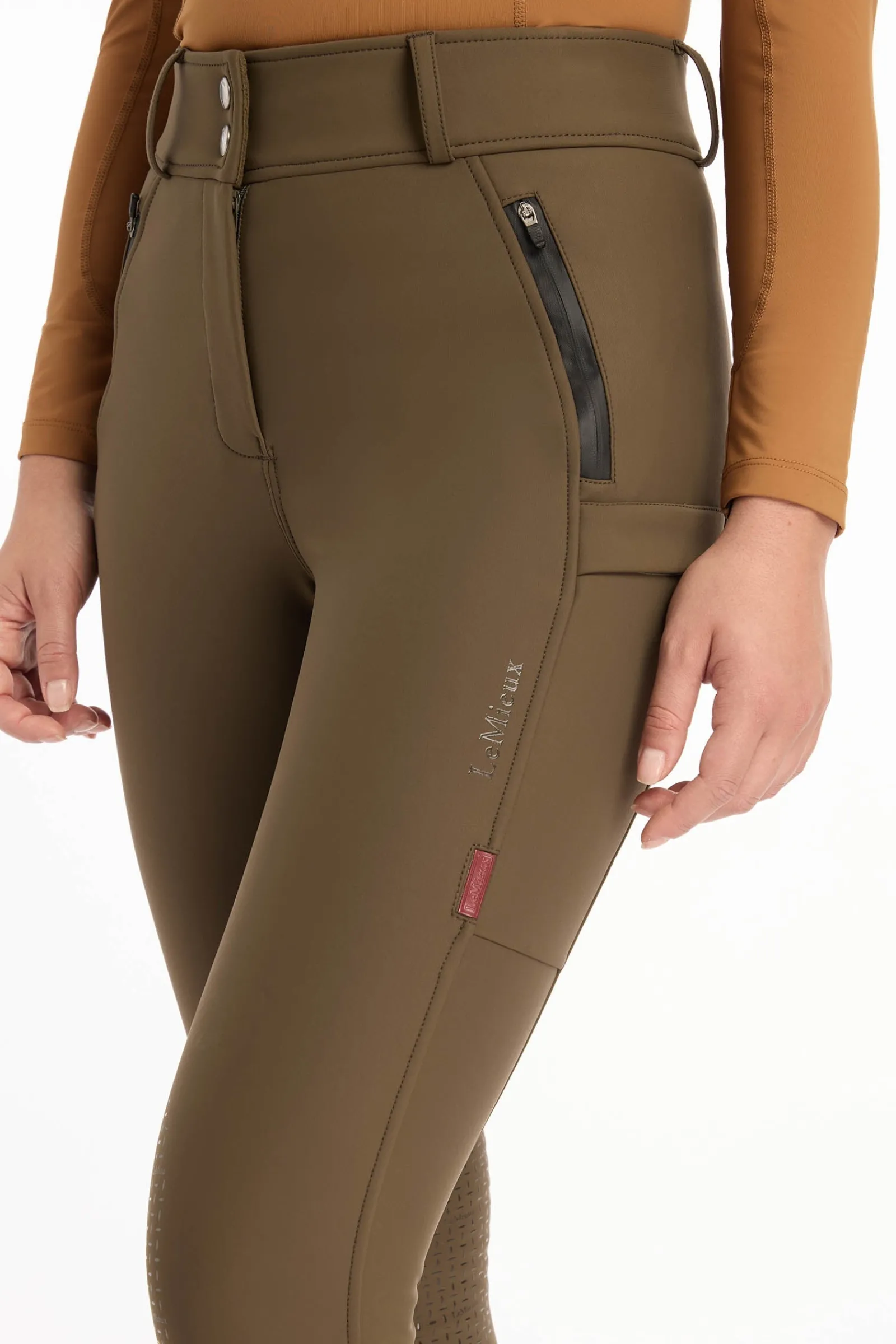 LeMieux Drytex Damen-Winterreithose, wasserdicht mit Kniebesatz*Damen Reithose Für Damen Mit Kniebesatz