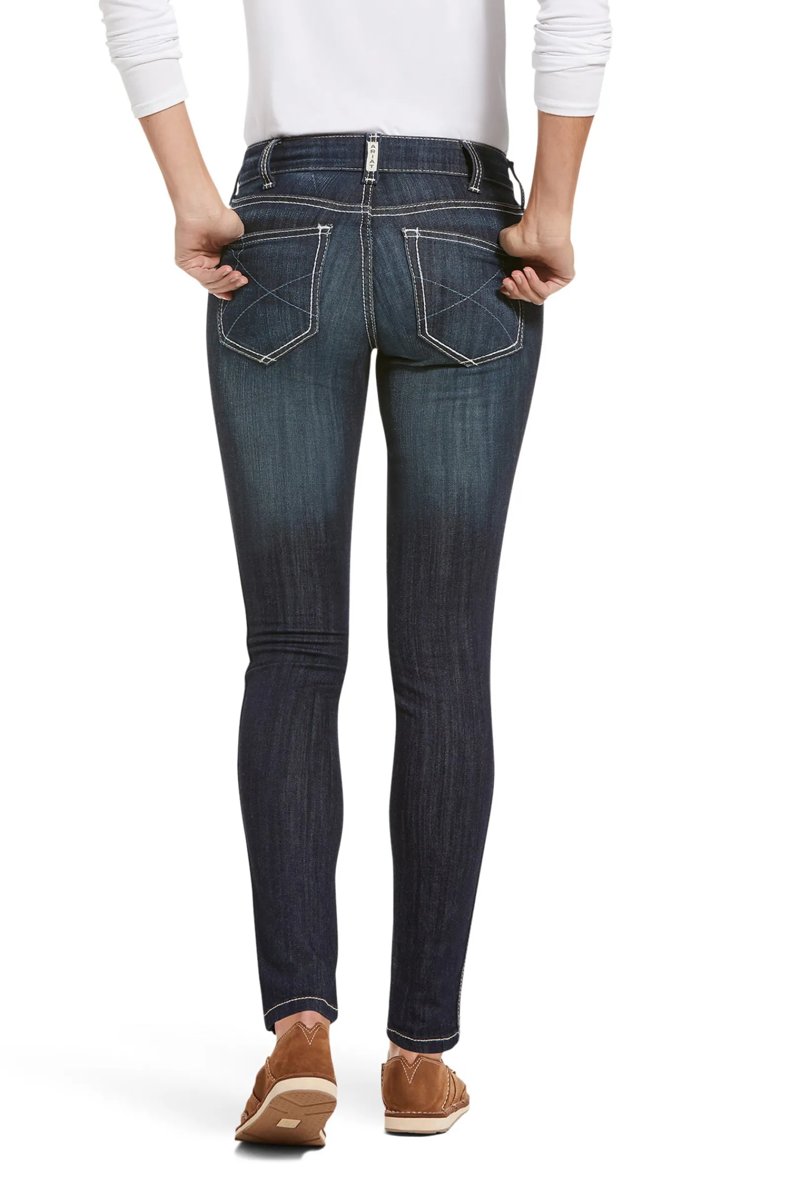 Ariat Ella R.E.A.L Damen Stretch Skinny Jeans mit mittelhohem Bund*Damen Jodhpurreithose Für Damen