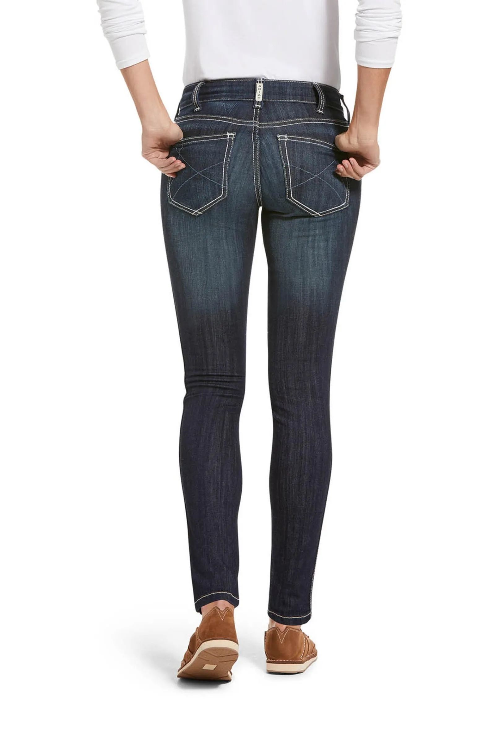 Ariat Ella R.E.A.L. Outseam Damen Skinny Jeans mit mittlerer Bundhöhe*Damen Jodhpurreithose Für Damen