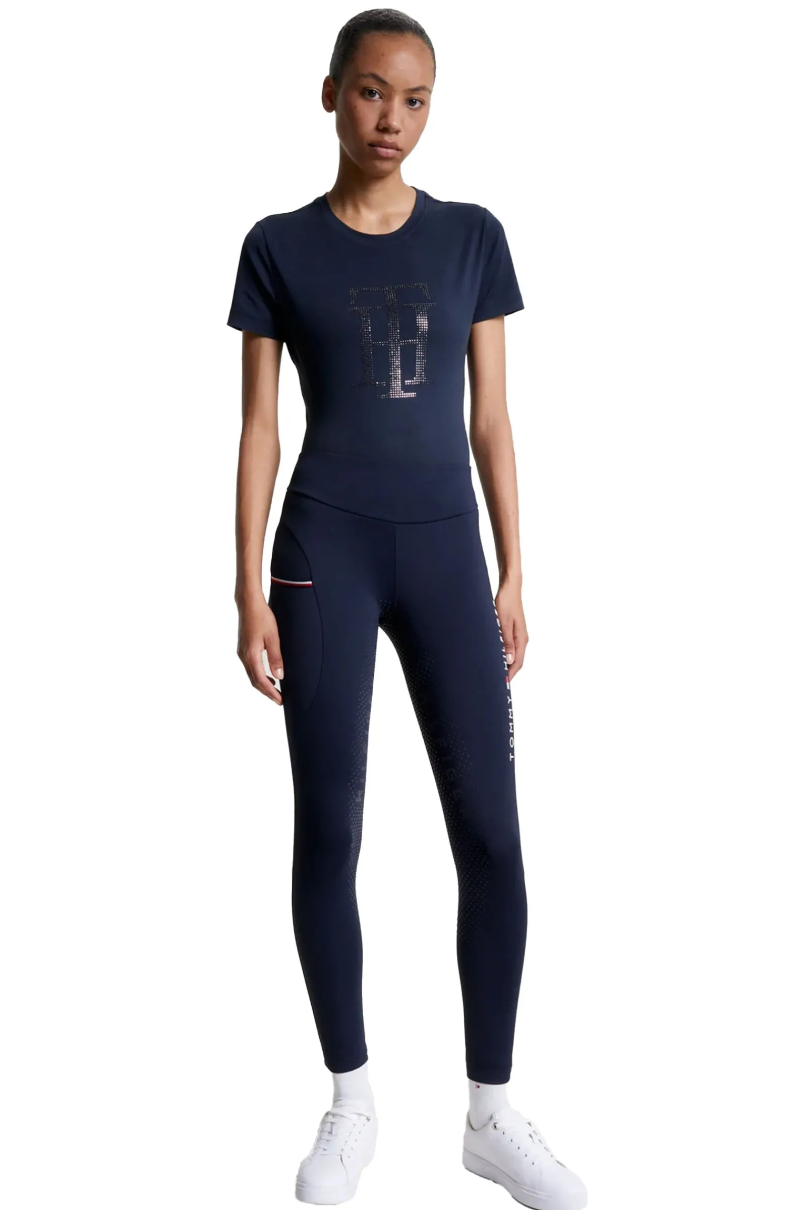 Tommy Hilfiger Equestrian Elmira All-Jahres Leggings mit Vollbesatz*Damen Reitleggings Für Damen