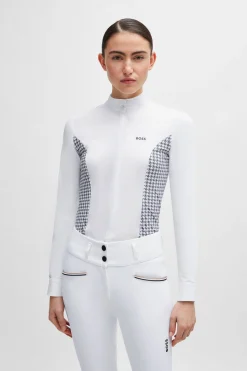 Boss Emma Turnierbluse Houndstooth*Damen Shirts & Polos Für Damen