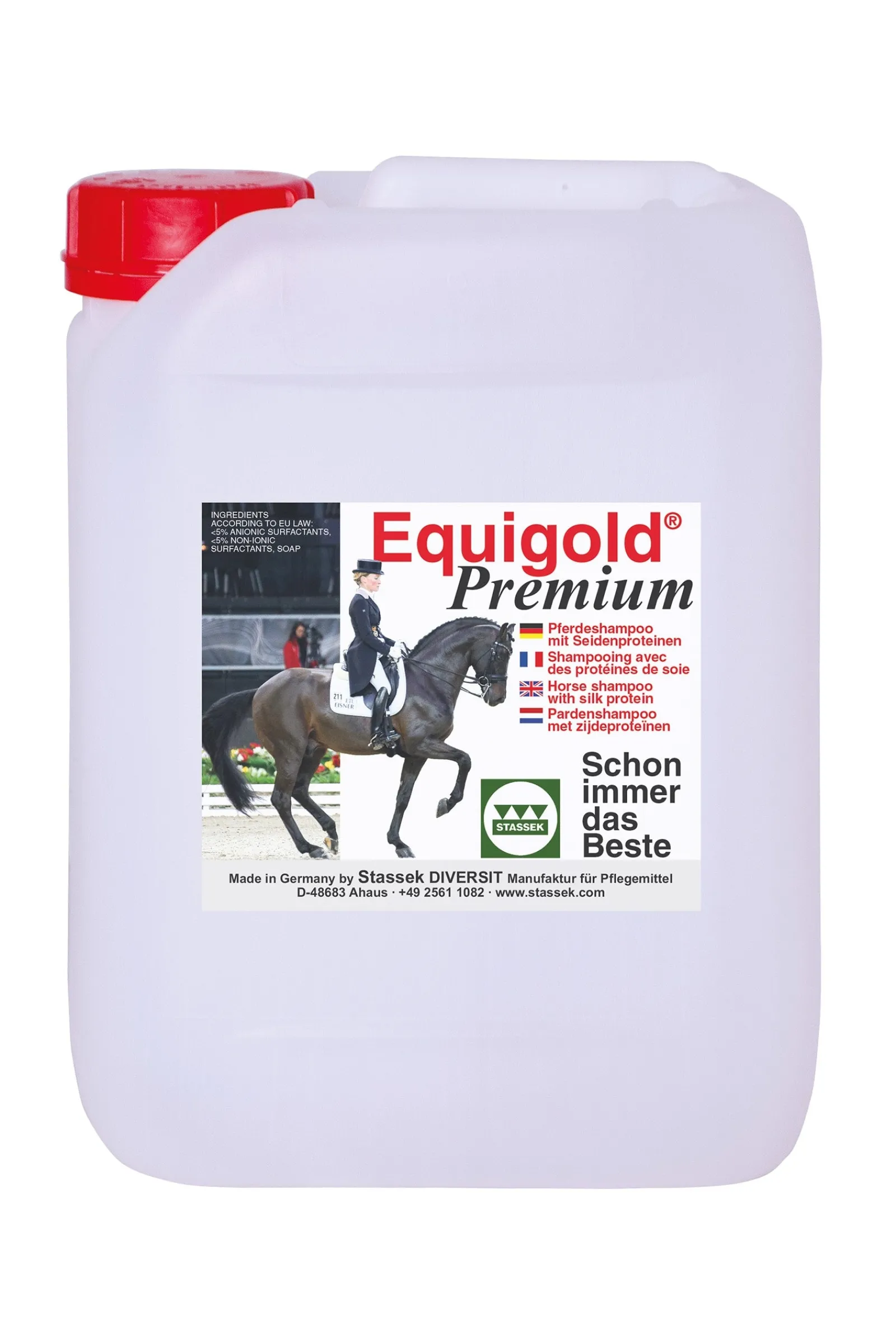 Stassek Equigold Premium Pferdeshampoo, 2 Liter* Haar- & Mähnen- & Schweifpflege