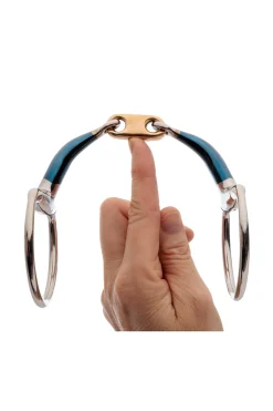 Kavalkade ergonomisches Olivenkopfgebiss, doppelt gebrochen, Lock Up, 14 mm* Olivenkopf-Gebisse