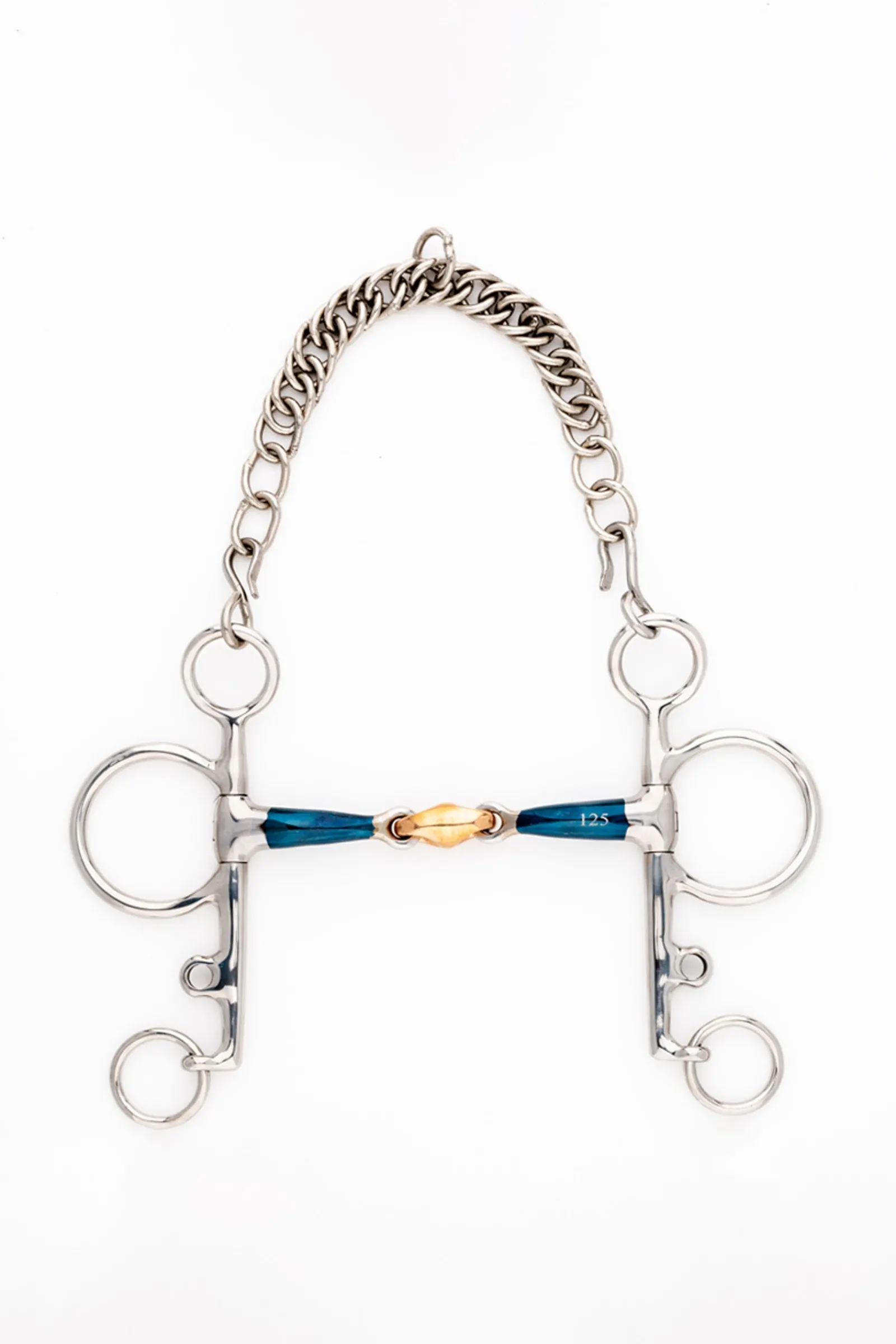 Kavalkade ergonomisches Pelhamgebiss, doppelt gebrochen mit Lock Up, lang, 14 mm* Pelham-Gebisse