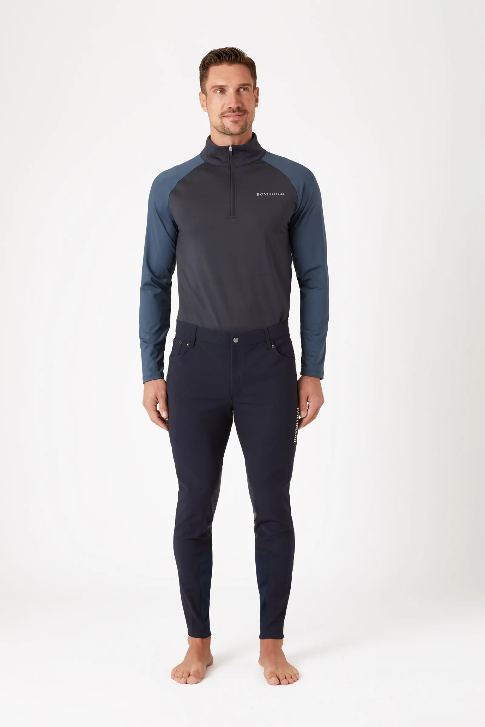 B Vertigo Ethan funktionale Herren Reithose mit Kniebesatz*Herren Reithosen Für Herren