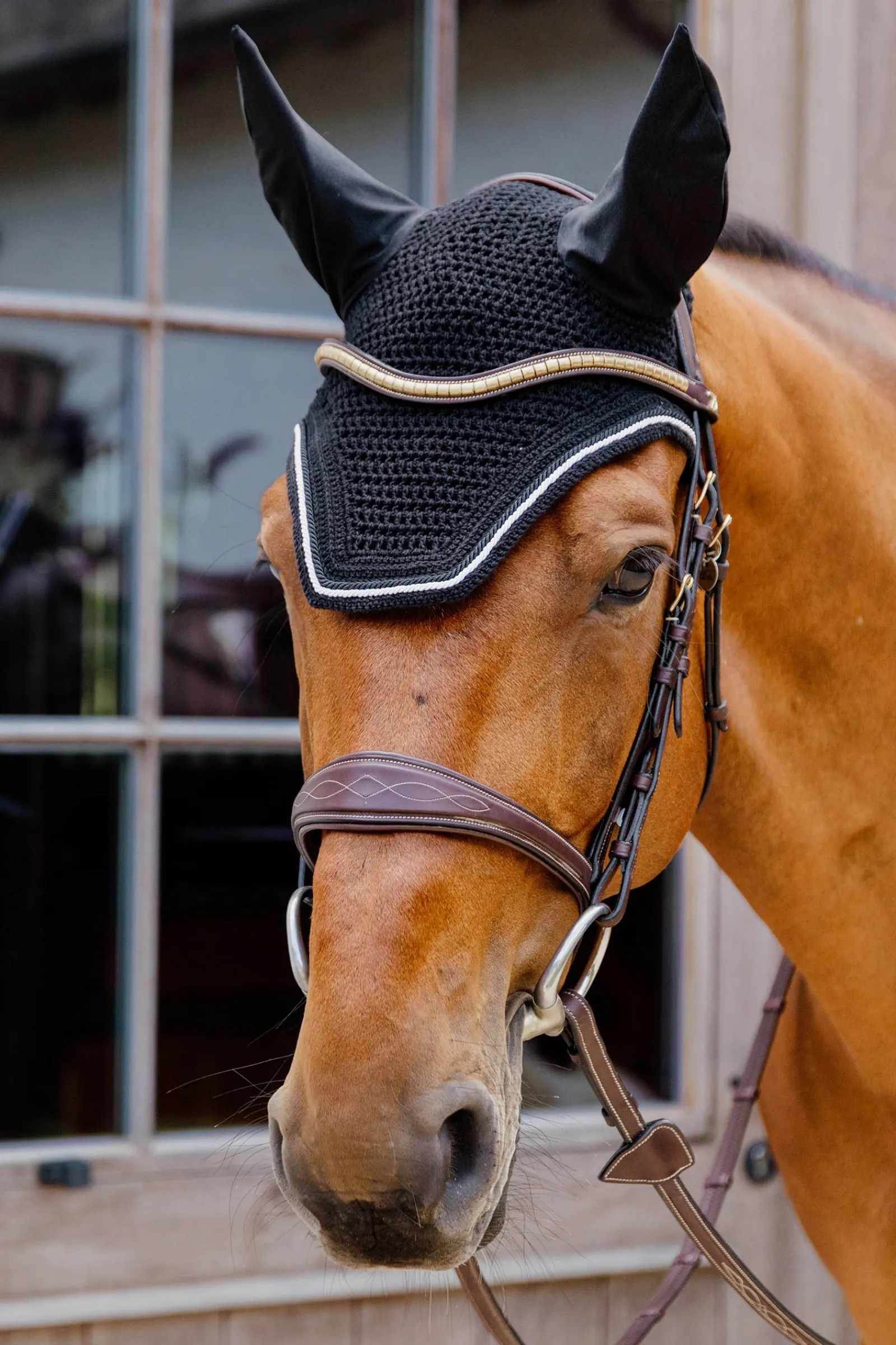 Kentucky Horsewear Fliegenhaube Wellington Diamond Rope Soundless* Ohrenhauben|Ohrenhauben
