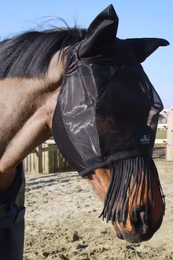 Kentucky Horsewear Fliegenmaske Classic mit Ohren und Nüsternfransen* Fliegenmasken & Fliegenfransen