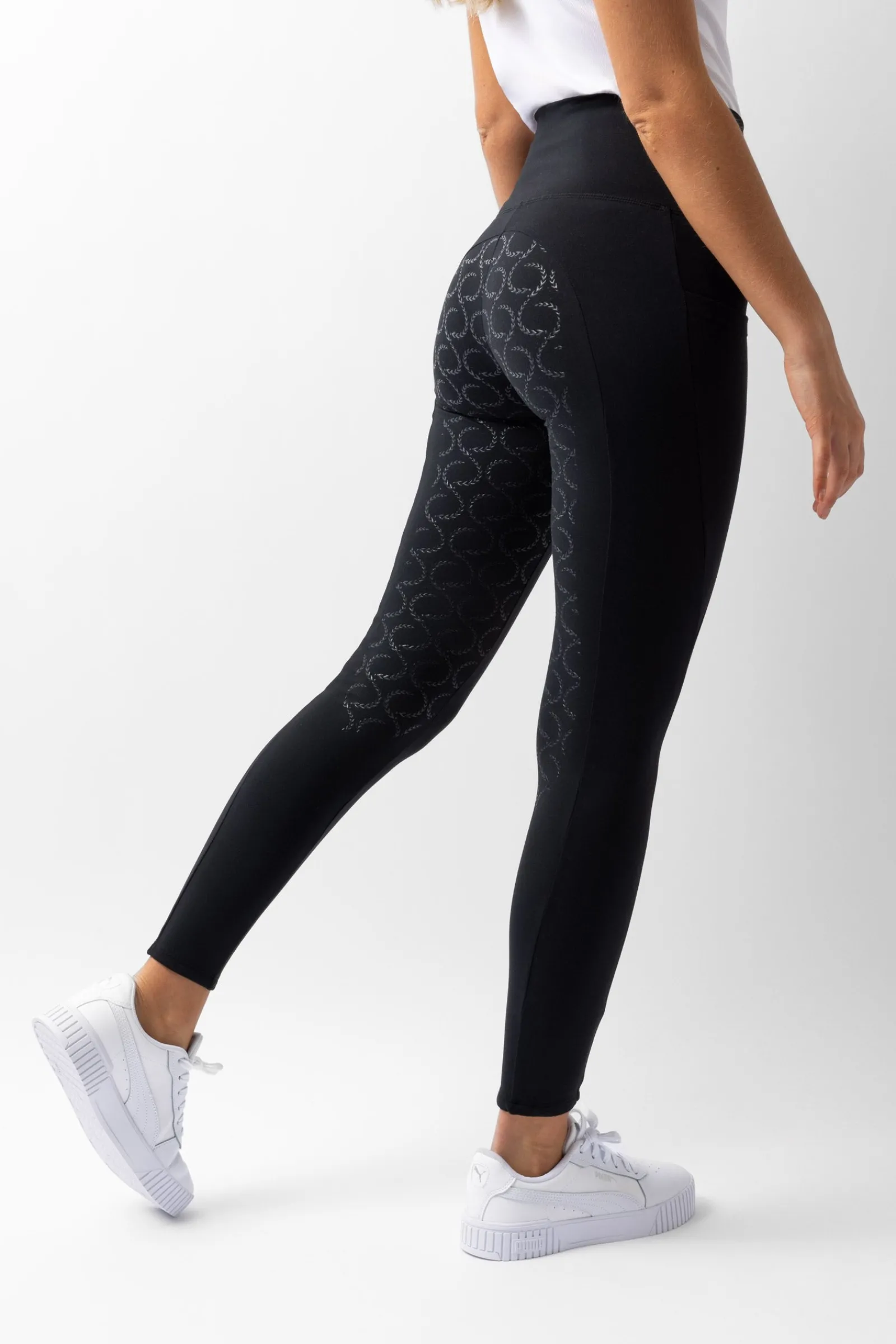 Horze Gillian Damen Reitleggings aus Kompressionsmaterial mit Vollbesatz*Damen Reitleggings Für Damen