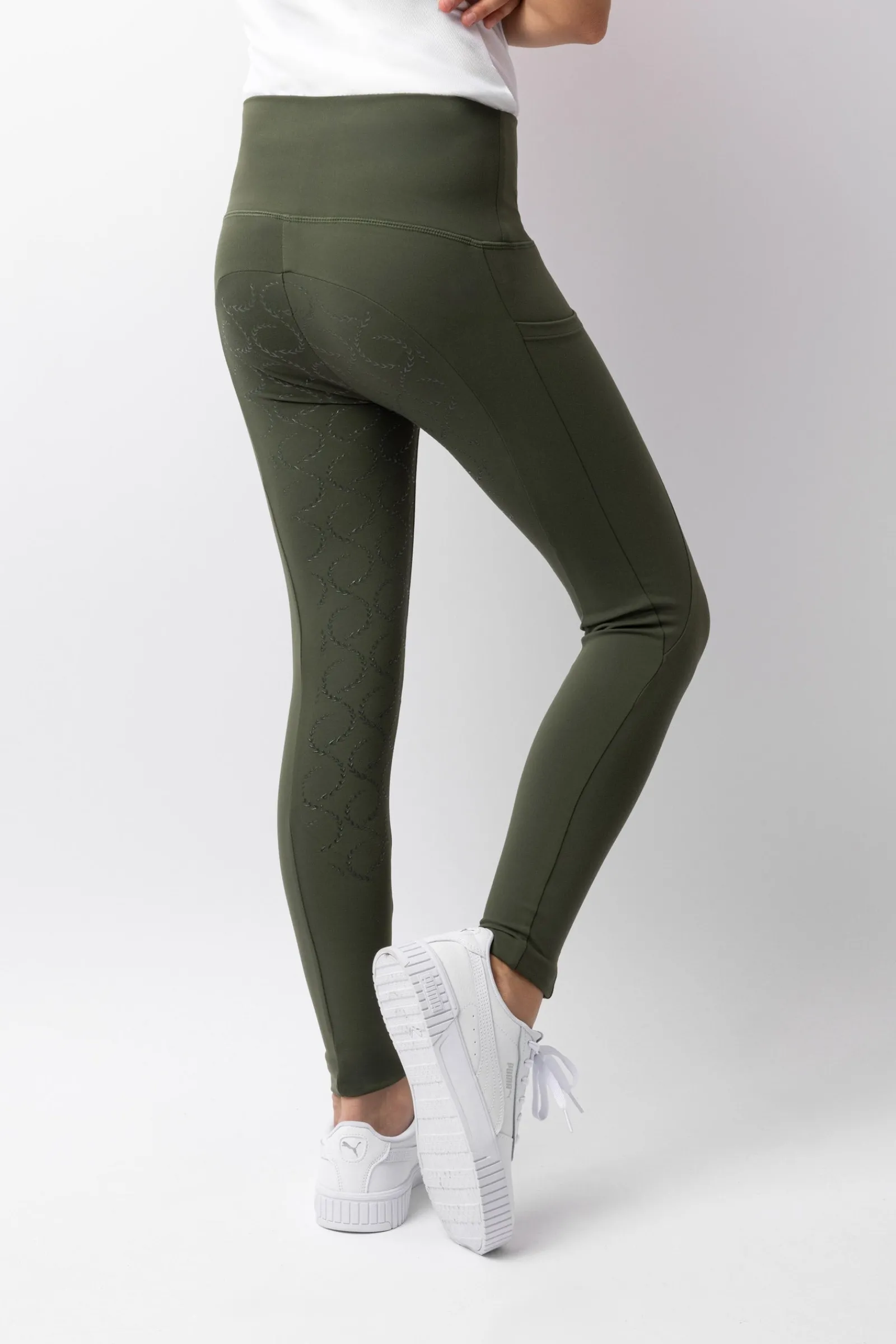 Horze Gillian Kinder Kompressionsreitleggings mit Vollbesatz*Kinder Reitleggings Für Kinder