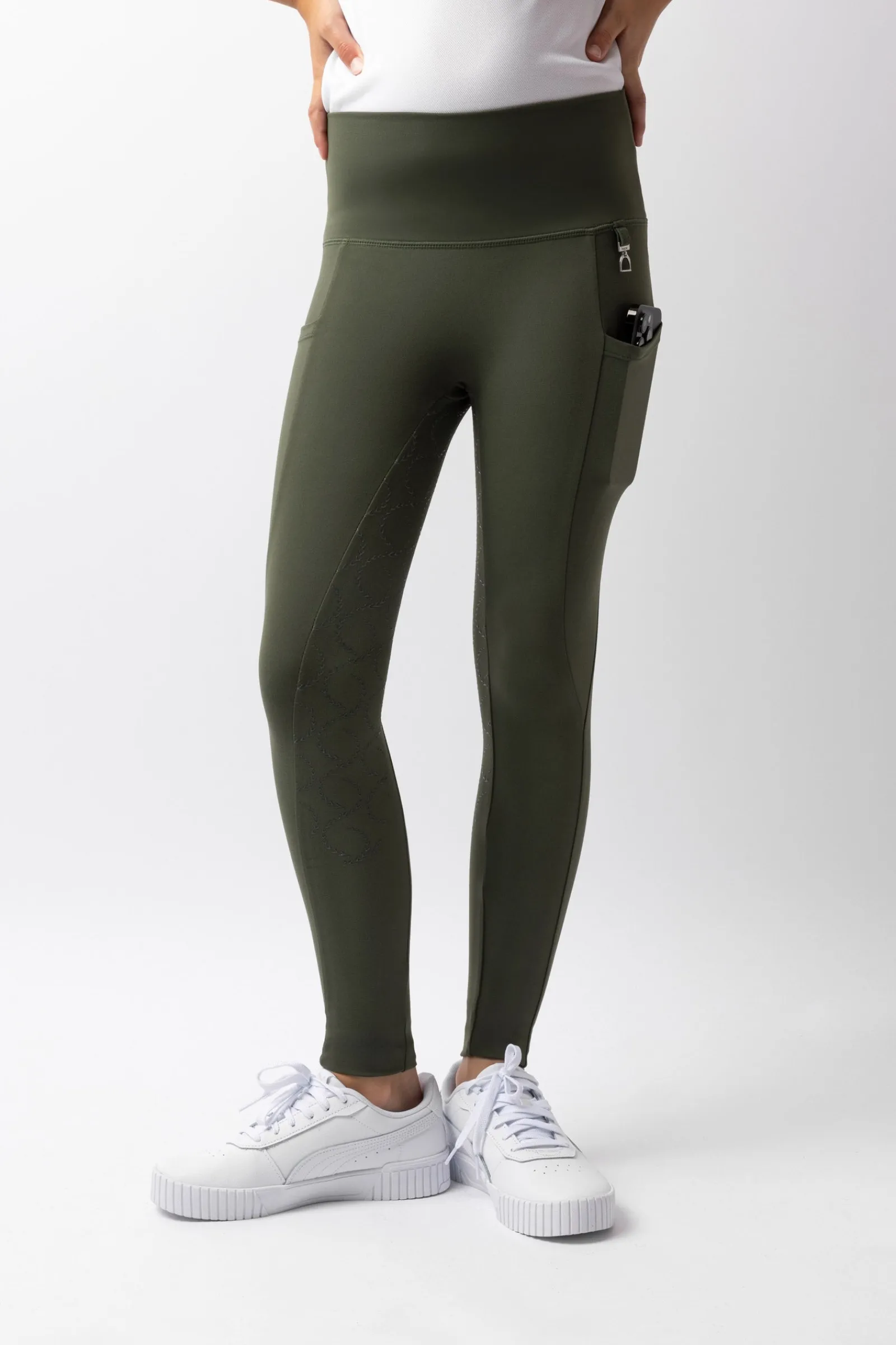 Horze Gillian Kinder Kompressionsreitleggings mit Vollbesatz*Kinder Reitleggings Für Kinder
