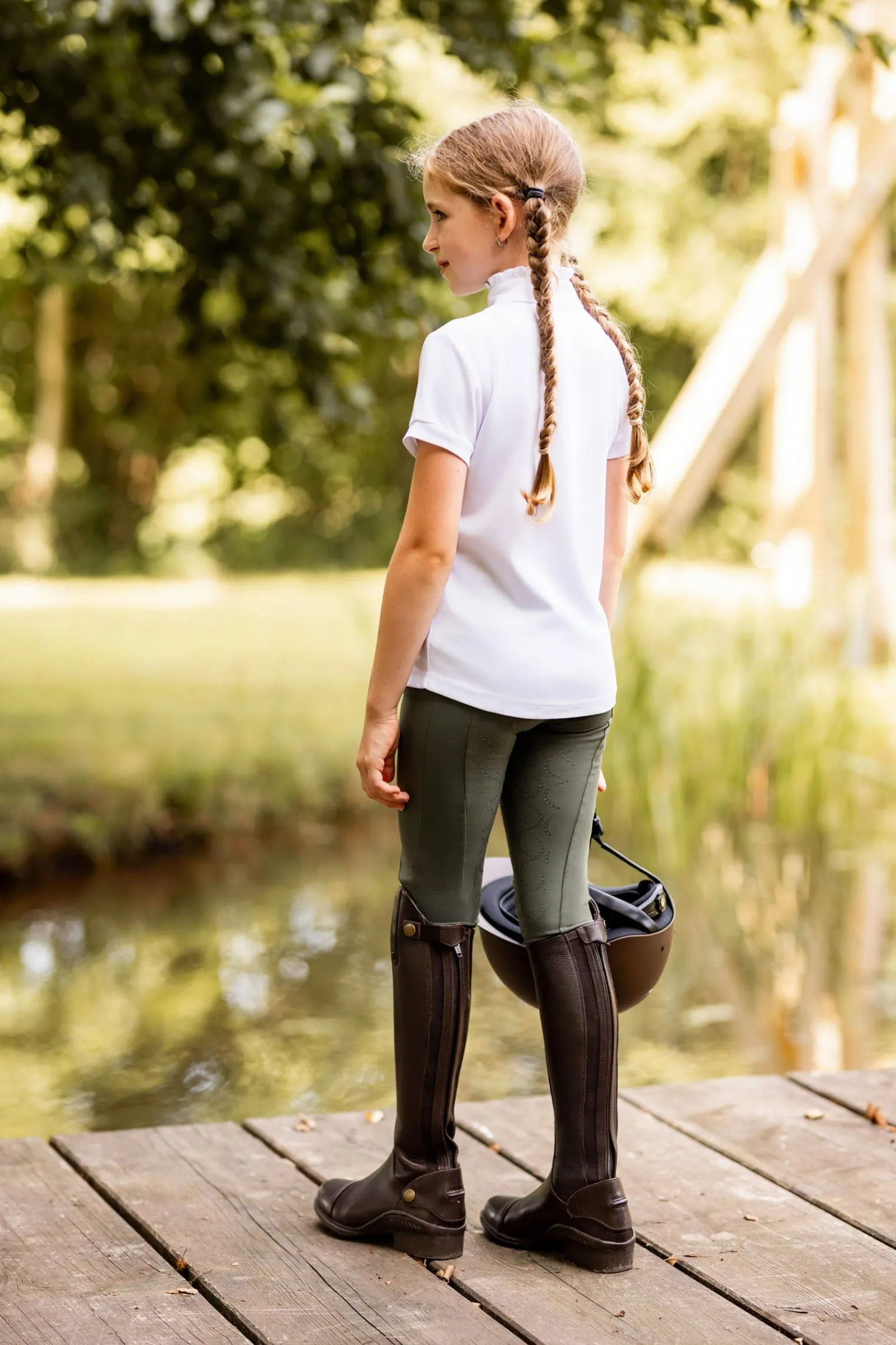 Horze Gillian Kinder Kompressionsreitleggings mit Vollbesatz*Kinder Reitleggings Für Kinder