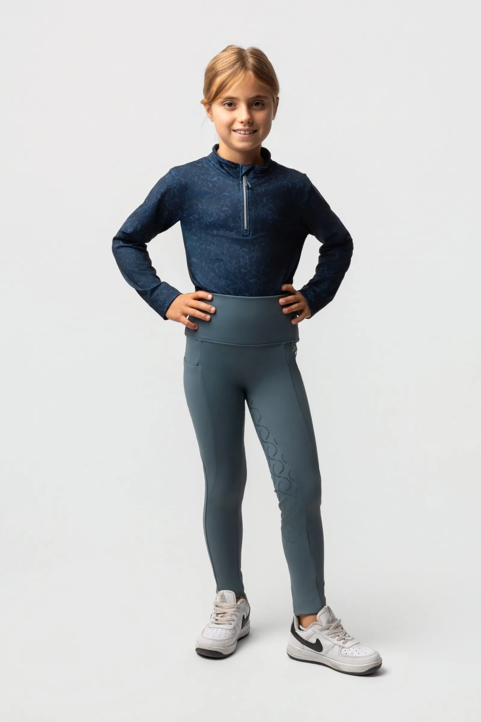 Horze Gillian Kinder Thermo Vollgrip Reitleggings*Kinder Reitleggings Für Kinder