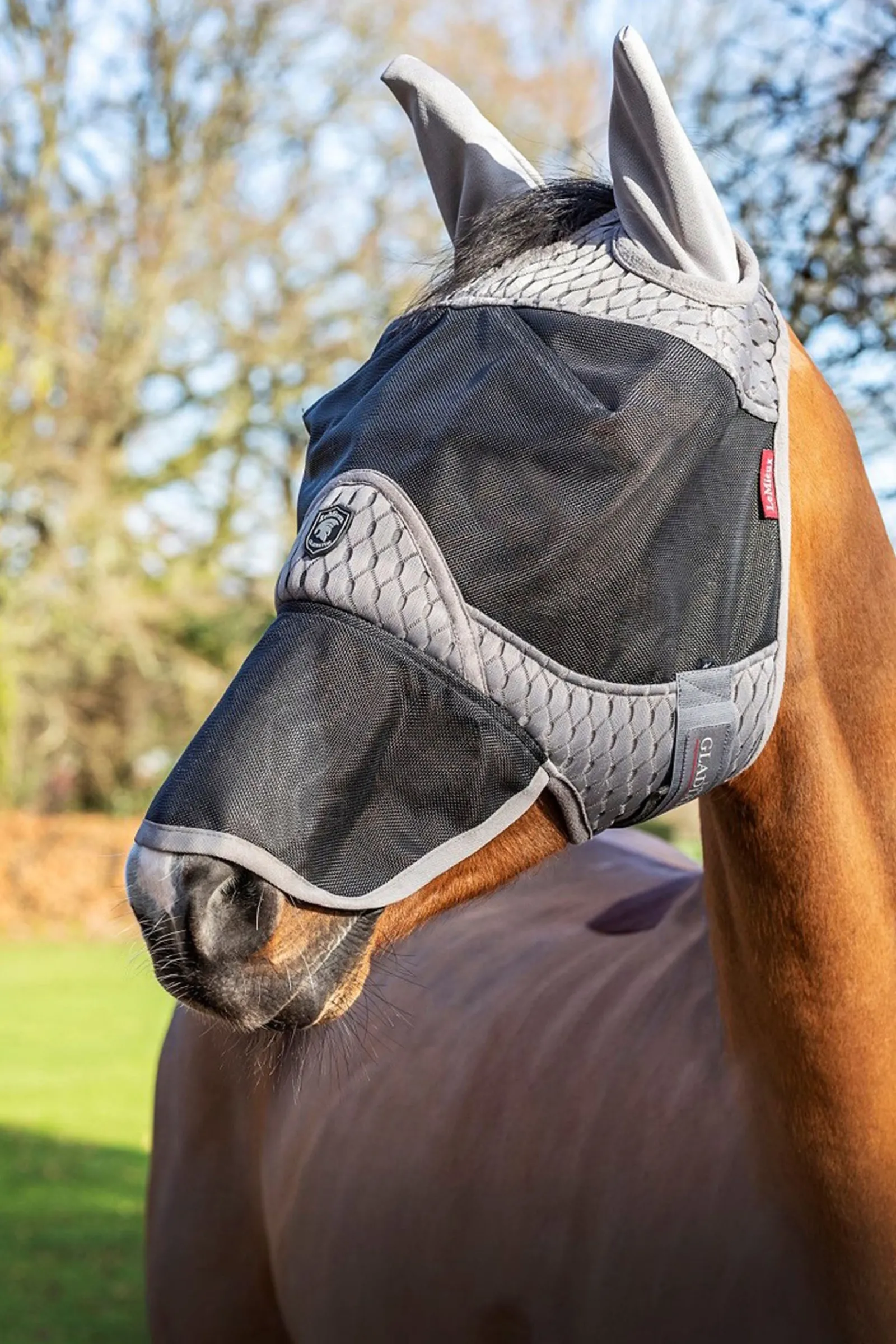 LeMieux Gladiator Fliegenmaske mit Vollschutz* Fliegenmasken & Fliegenfransen