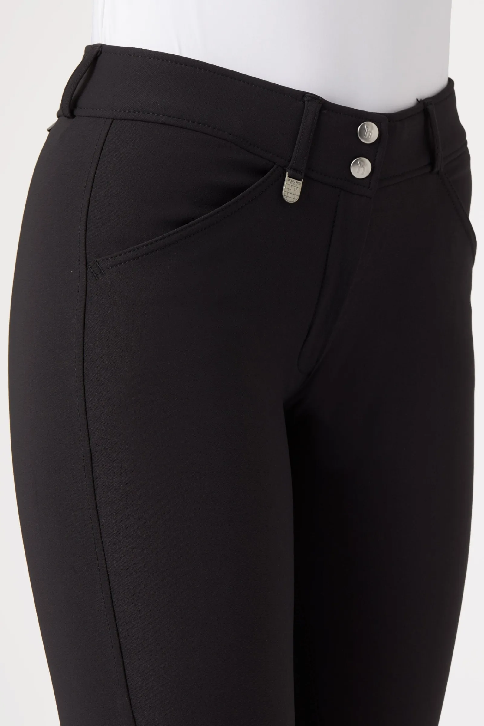 Horze Grand Prix Damen-Vollbesatzreithose mit Lederbesatz, UPF 50+*Damen Reithose Für Damen Mit Vollbesatz