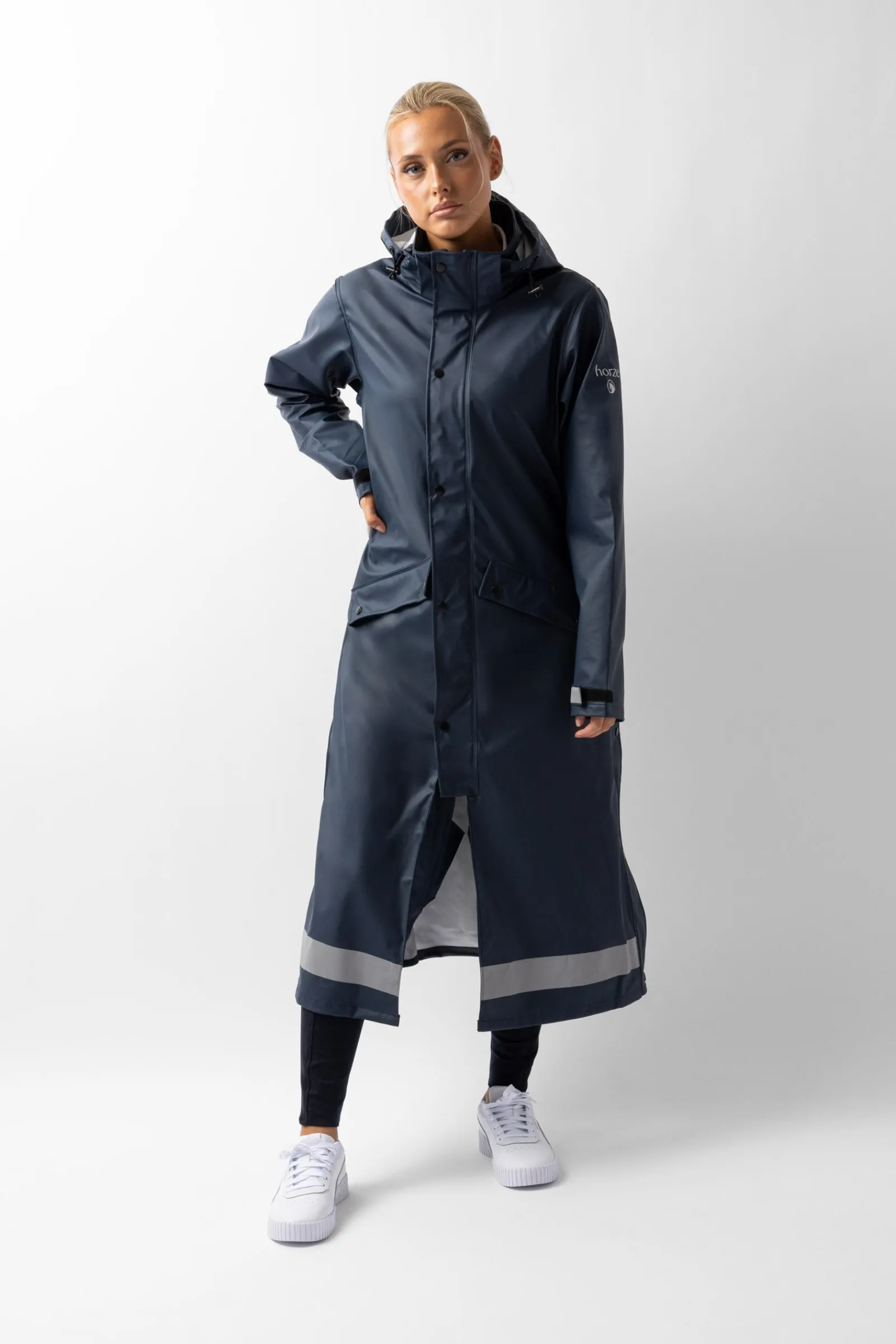 Horze Hazel Langer Damen-Regenmantel mit Schlitzen*Damen Mäntel & Jacken Für Damen