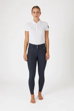 Horze Indira Damen Kniebesatzreithose mit hohem Bund*Damen Reithose Für Damen Mit Kniebesatz