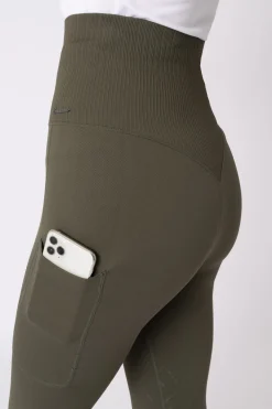 Horze Janine Women's nahtlose Knie Besatz Tights mit Handytasche*Damen Reitleggings Für Damen
