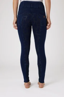 Horze Kacy Damen Jeans Thermoreithose mit Vollbesatz*Damen Thermoreithosen Und -Reitleggins Für Damen