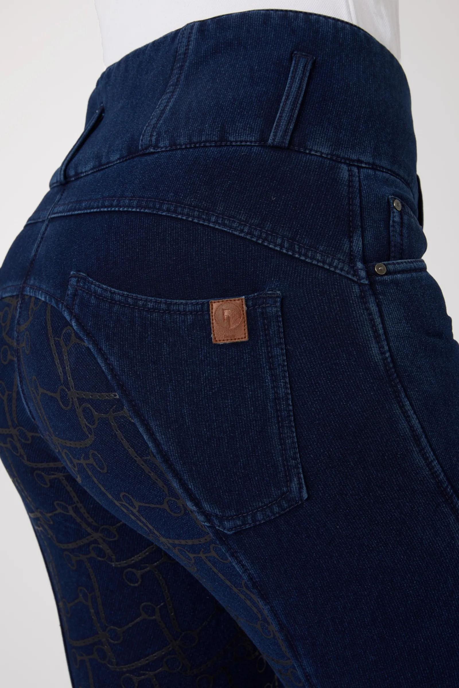 Horze Kacy Damen Jeans Thermoreithose mit Vollbesatz*Damen Thermoreithosen Und -Reitleggins Für Damen