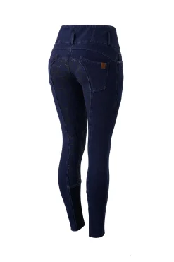 Horze Kacy Damen Jeans Thermoreithose mit Vollbesatz*Damen Thermoreithosen Und -Reitleggins Für Damen