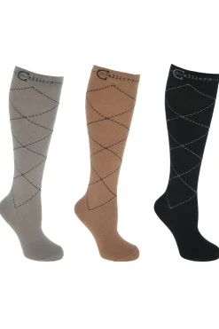 Covalliero Karo Reitsocken (3er Set)* Kniestrümpfe & Reitsocken